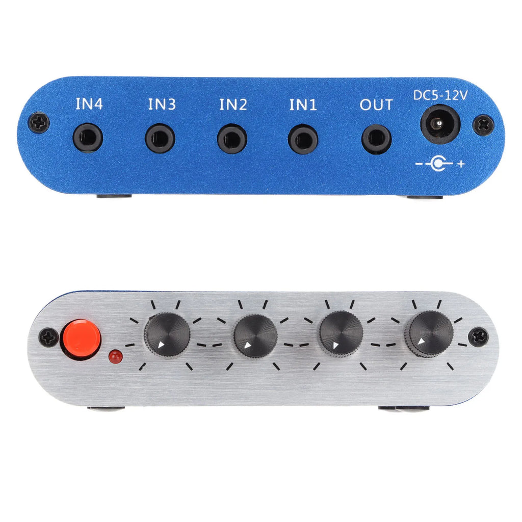 Mini Stereo Mixer 1 Out Volume Adjustment Sound Selector Amplifier