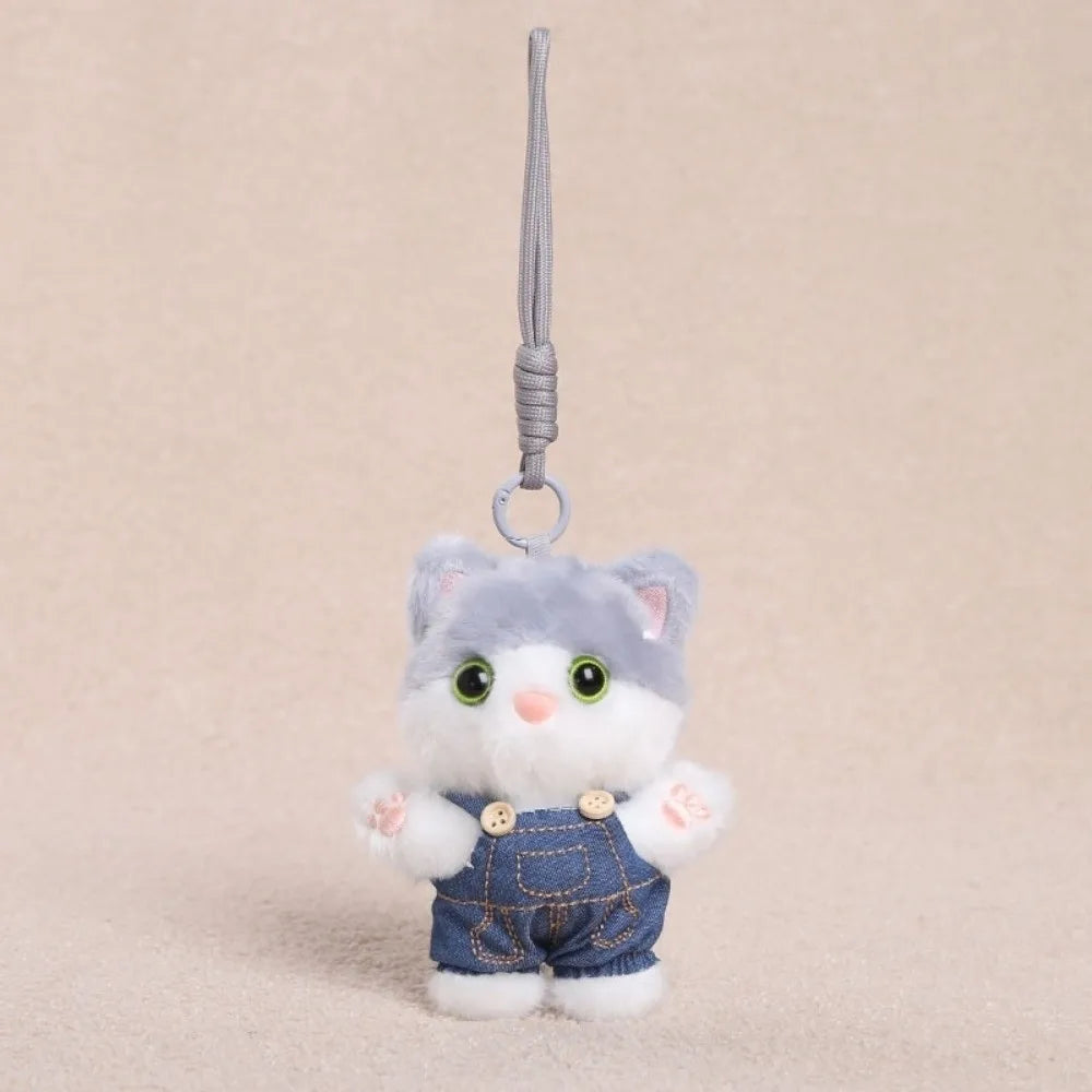 Cute Fluffy Cat Pendant Decoration Kawaii Bag Hanging Charm Ornaments Zpaxo