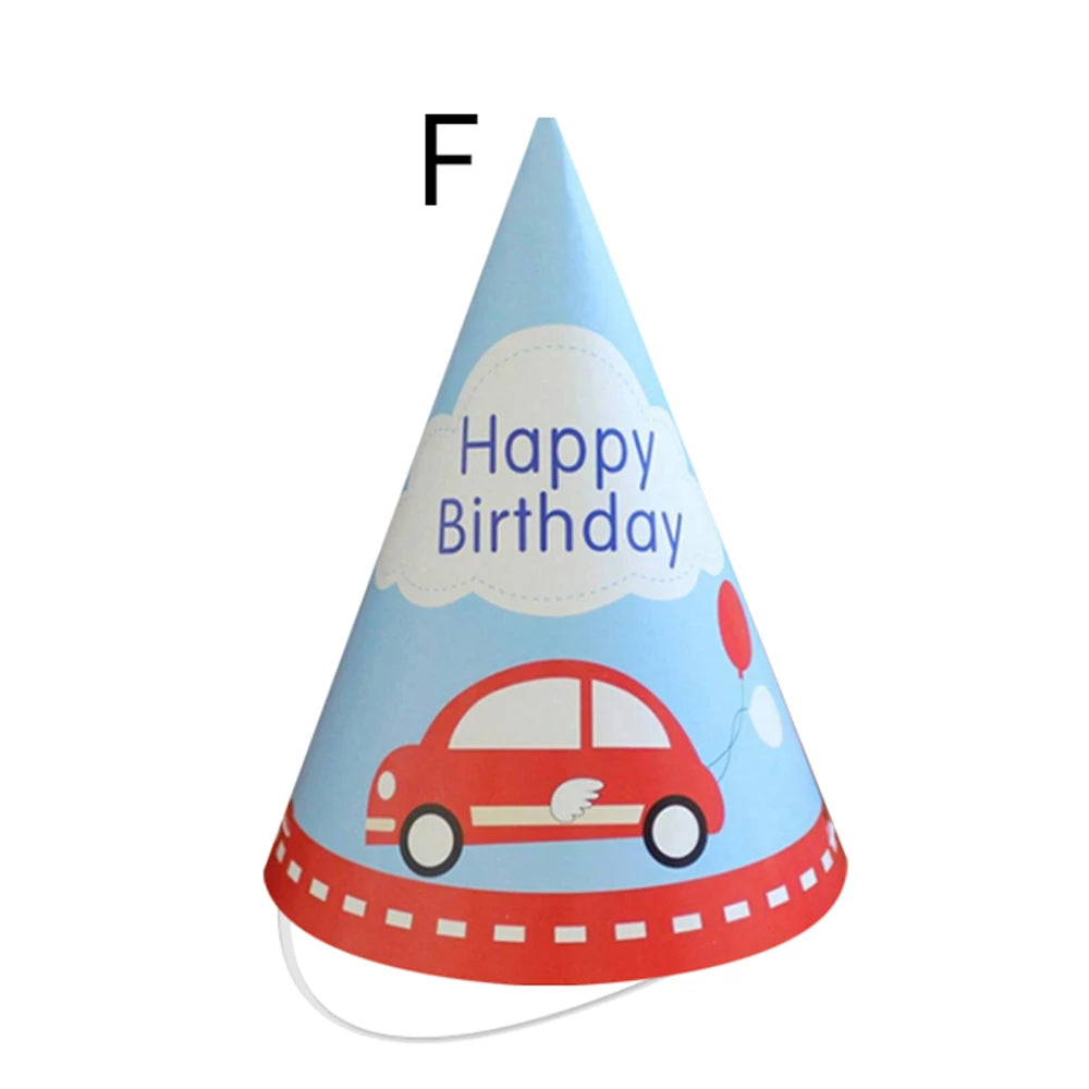 10Pcs Rainbow Birthday Party Hats Colorful Cone Paper Hats for Kids Boys Girls Adults Party Decoration Zpaxo J240120121-F