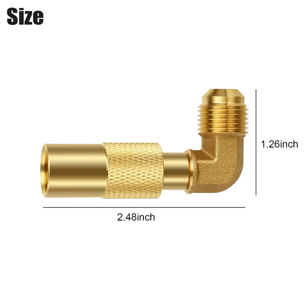 Propane Elbow Adapter 3 8 Male Flare Connection Brass 90 Degree