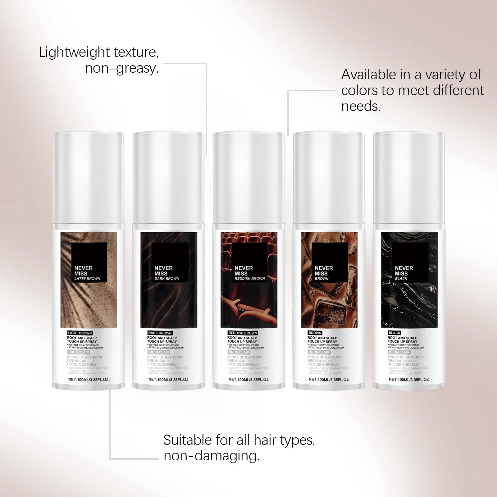 Temporary Hair Color Spray – Quick Dry, Multi-Shade, 100ml Temporary Hair Spray Zpaxo