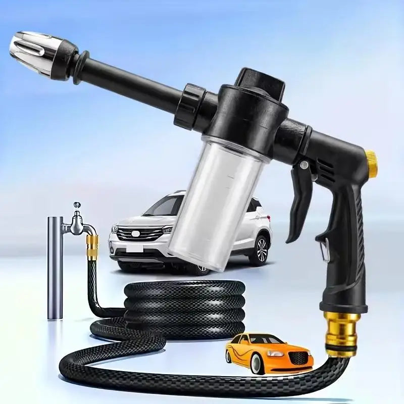 High-Pressure Car Wash Gun with Foam Cannon & Garden Spray