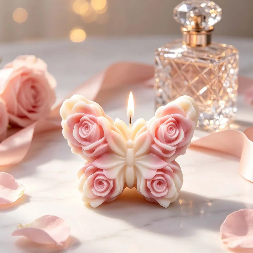 Rose Butterfly Silicone Mold for Resin, Candles & Crafts