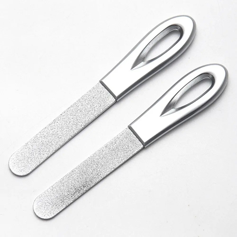 1Pc Stainless Steel Files Nail File Buffer Metal Grinding Sanding Manicure Pedicure Scrub Nail Art Tools Manicure Pedicure Tools Zpaxo