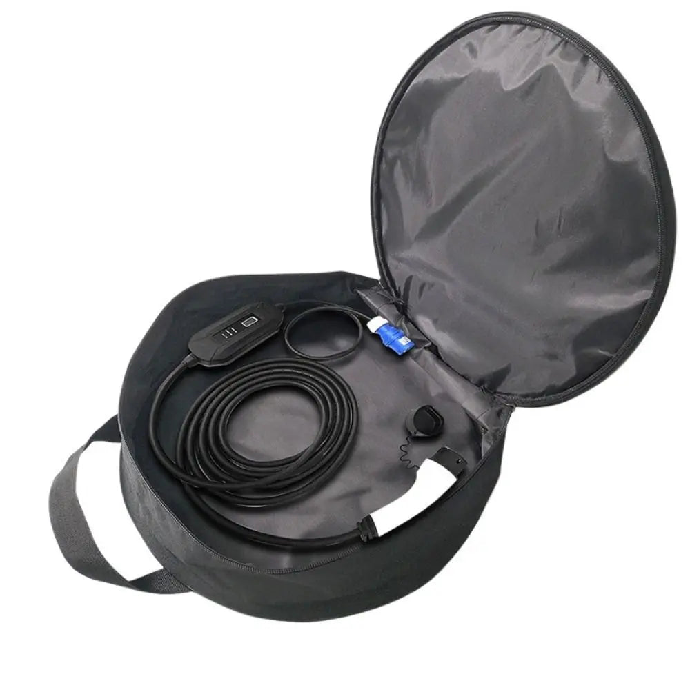 Oxford Car Charger Storage Bag Organizer Repair Tool Cable Round Bags Zpaxo