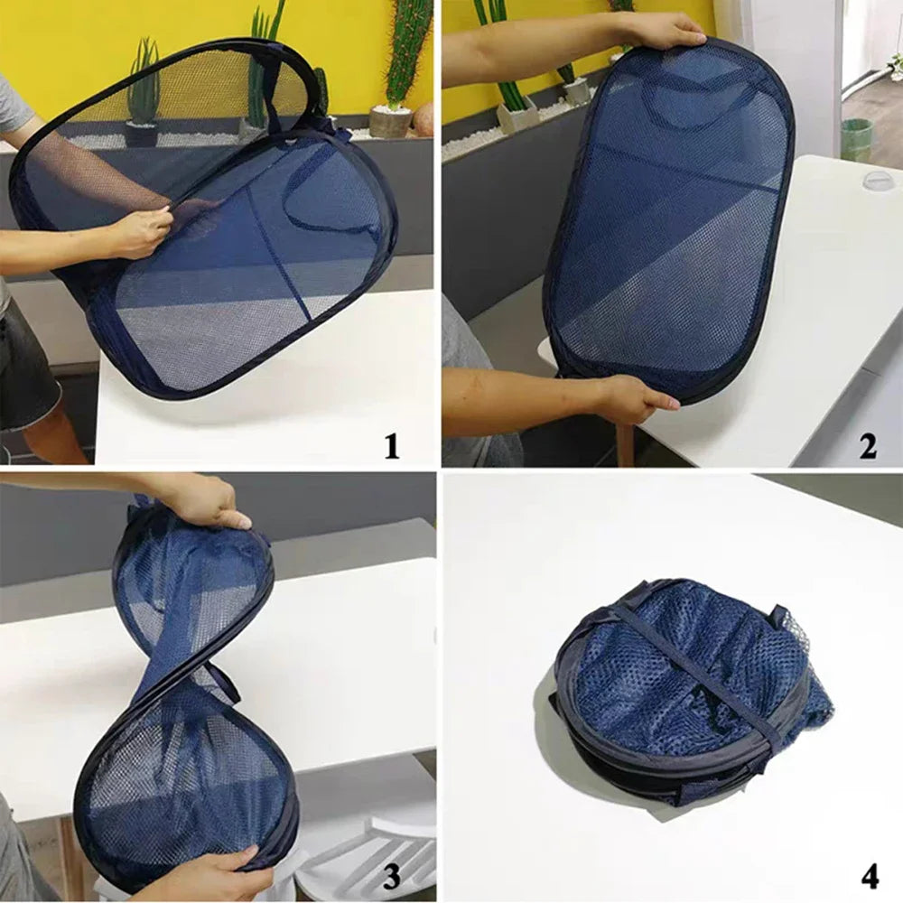Foldable Laundry Basket – Portable Non-Woven Storage Basket Foldable Laundry Basket Zpaxo