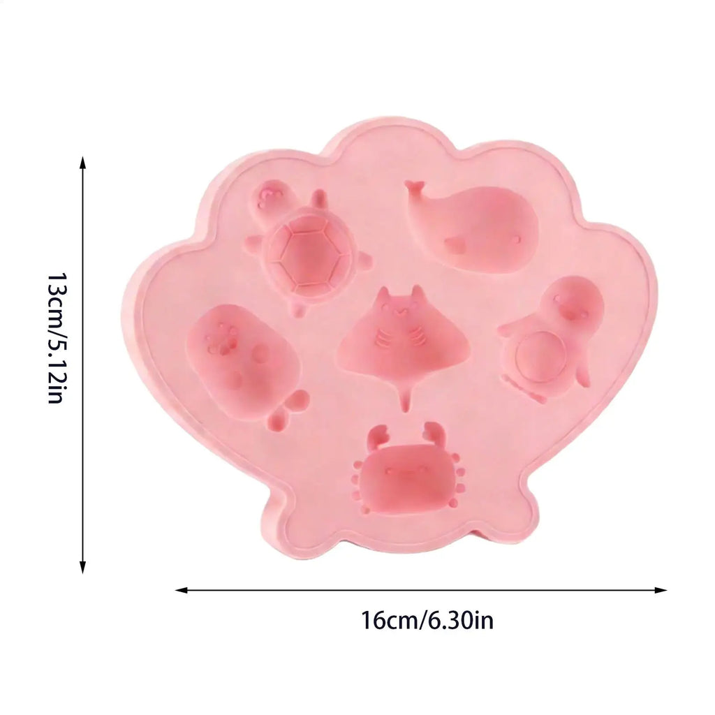 Ice Mold For Coffee Marine Creature Easy Release Chocolate Mold Animal Ice Tray For Home Kitchen Bar Barbecue Summer Party Zpaxo