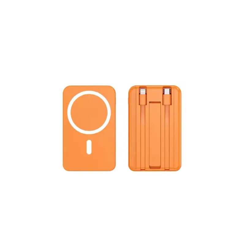 20000mAh Magnetic Power Bank for iPhone 15 14 13 22.5W 15W Fast Charging Wireless Powerbank With Cable Holder for Samsung Xiaomi Zpaxo oranger 22.5W 20000mAh