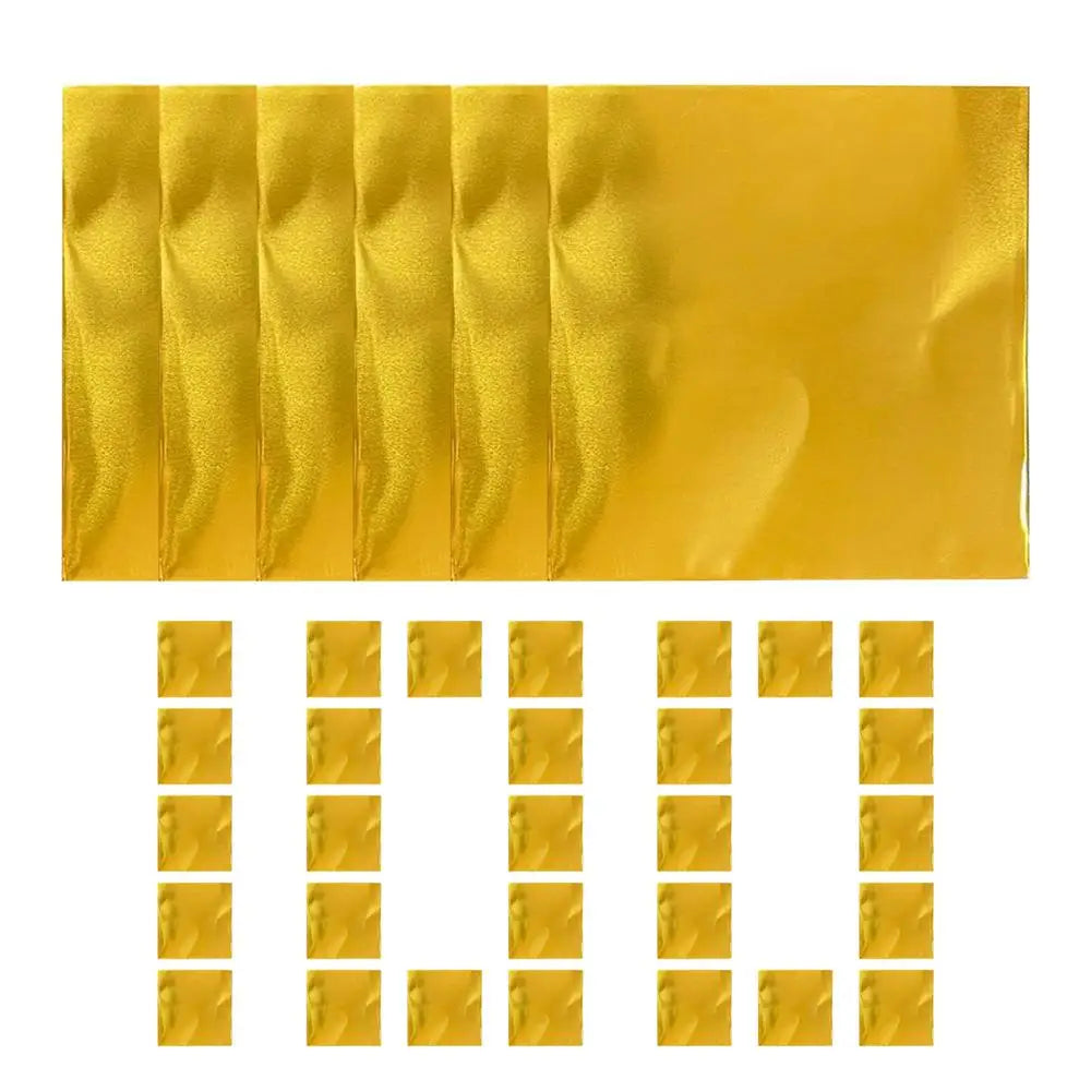 Metal Foil Paper 100 Sheets Shiny Aluminum Art Embossing Engraving