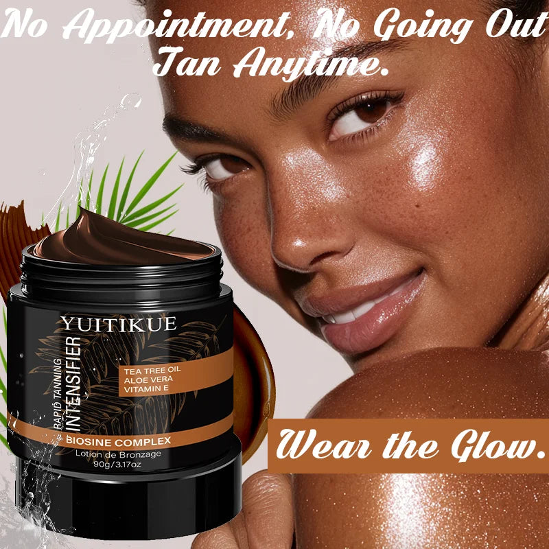 YUITIKUE Self-Tanning Intensifier Cream – No Sun Bronze Glow Self Tanning Cream Zpaxo