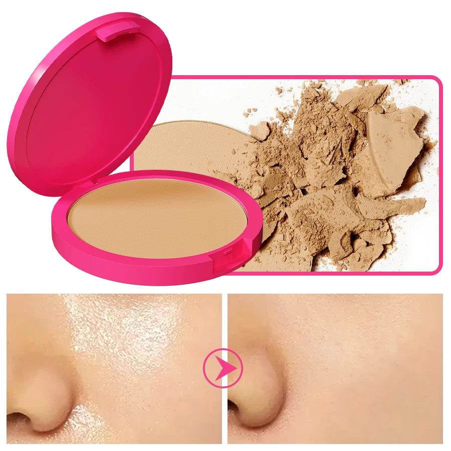 4 Oil Control Matte Face Powder Long Lasting Flawless Setting Makeup