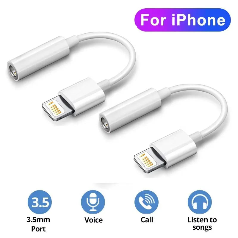 Lightning to 3.5mm Headphone Adapter for iPhone – 1–8 Pack Audio Adapter Zpaxo