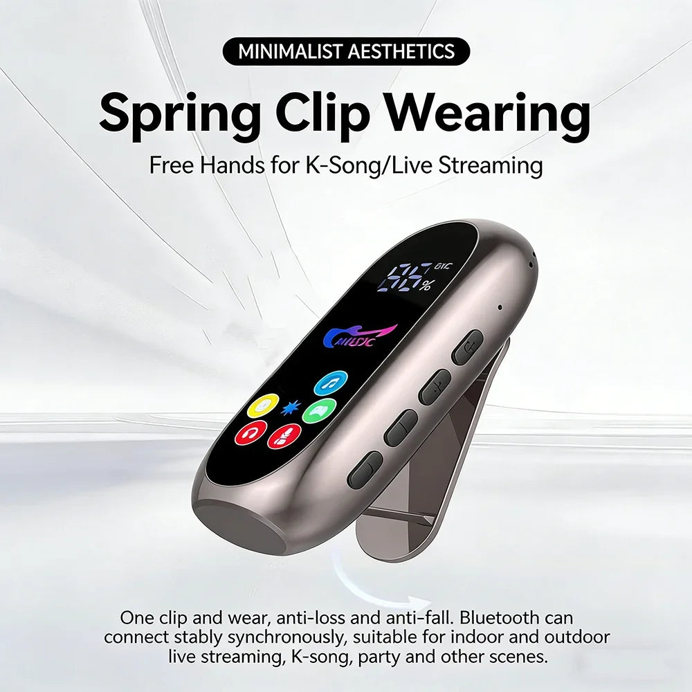 KEBIDUMEI Clip-on Earphones Bluetooth 5 4 Headphones Gaming Headsets