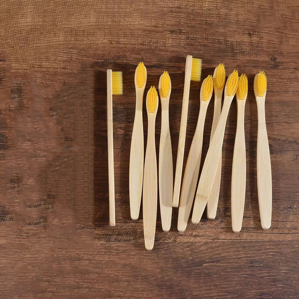 Bamboo Toothbrush Set – Soft Eco-Friendly Kids & Adult Brushes