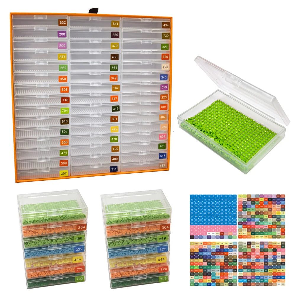15 30 Diamond Painting Storage Box Trays Lids DIY Beaded Jewellery