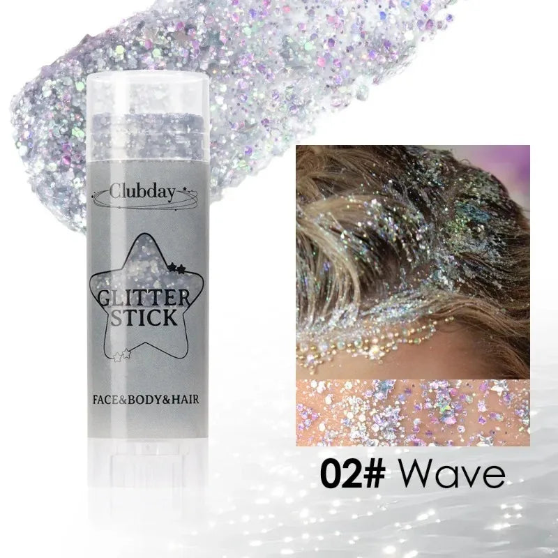 Sparkling Sequins Glitter Gel Stick Face Body Glitter Painting Highgloss Shine White Pearl Eyeshadow Brighten Stage Party Makeup Zpaxo 02