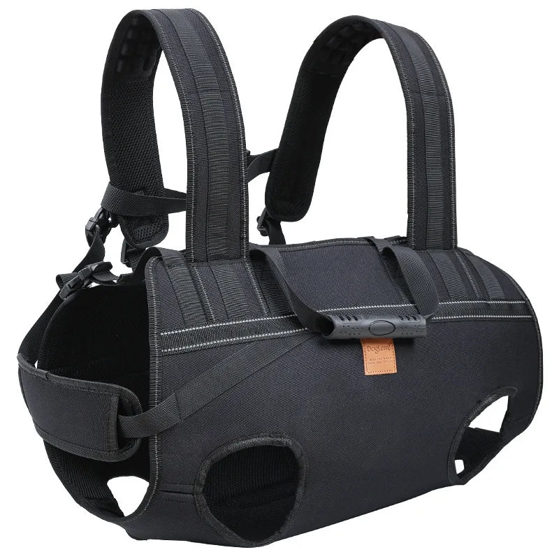 Pet Big Dog Carrying Large Dog Backpack Multi functional Outdoor Bag Walking Assistance Stretcher Disability Assistance Dog Zpaxo pet backpack 2XL