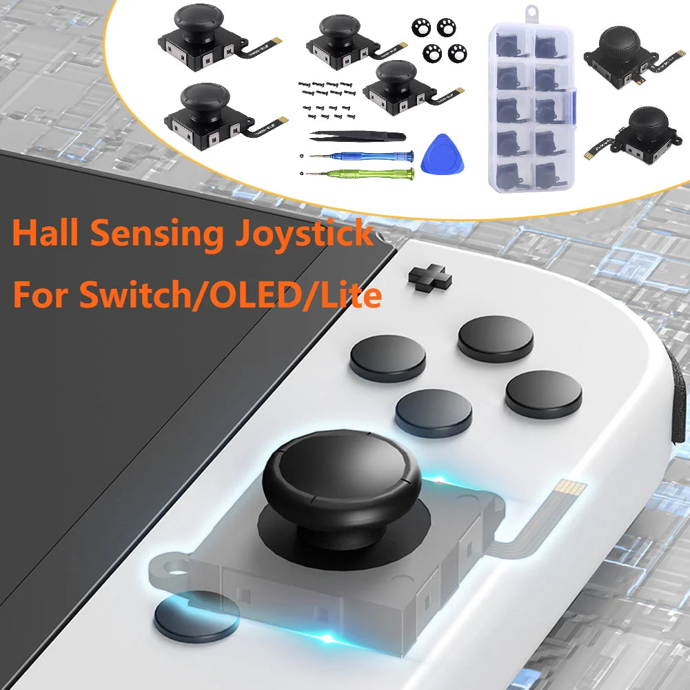 1 2 Hall Effect Joystick Switch Lite OLED Joycon Replacement Analog