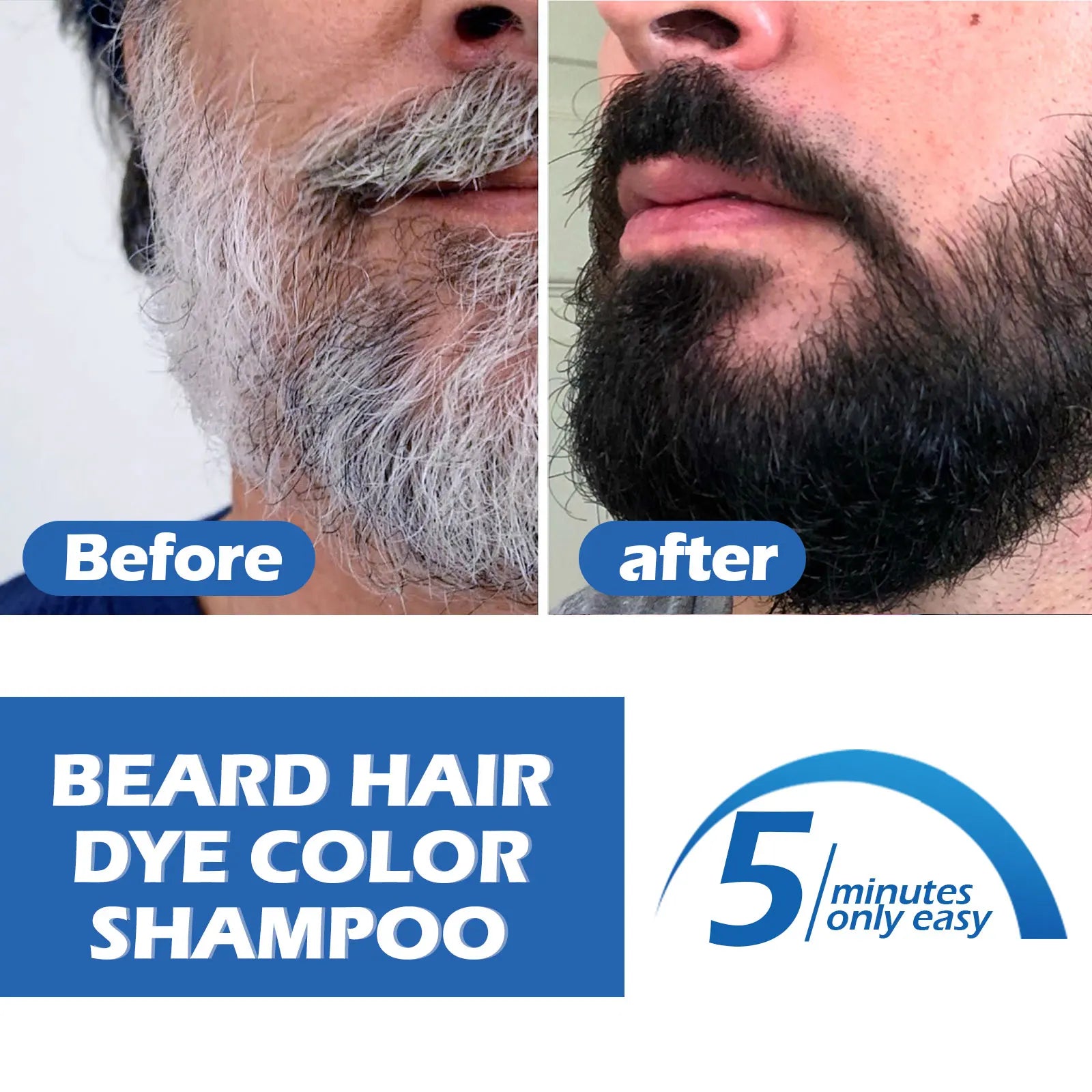 100ml Herbal Extract Fast Permanent Black Dye Grey Hair Shampoo Natural Black Beard Dye Shampoo For Men Hair Color Dye Cream Zpaxo