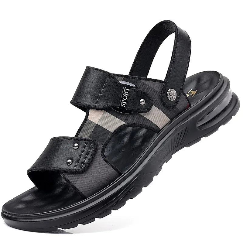 Men Shoes Summer Fashion Sandals Air Cushion Leather Slipper Youth Zpaxo