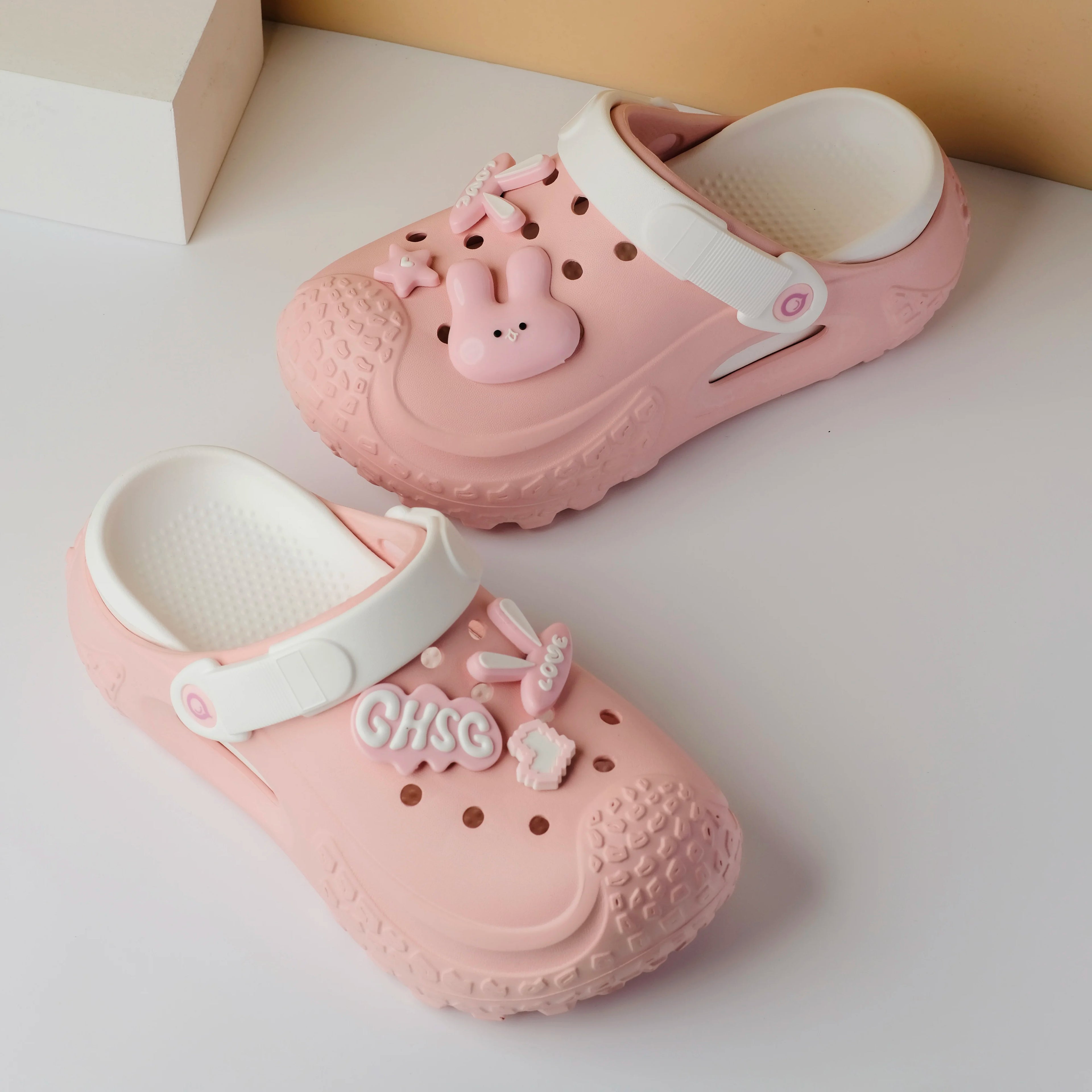 Women Summer Slippers Outdoor Thick Platform Beach Sandals Indoor Zpaxo Pink 35-36