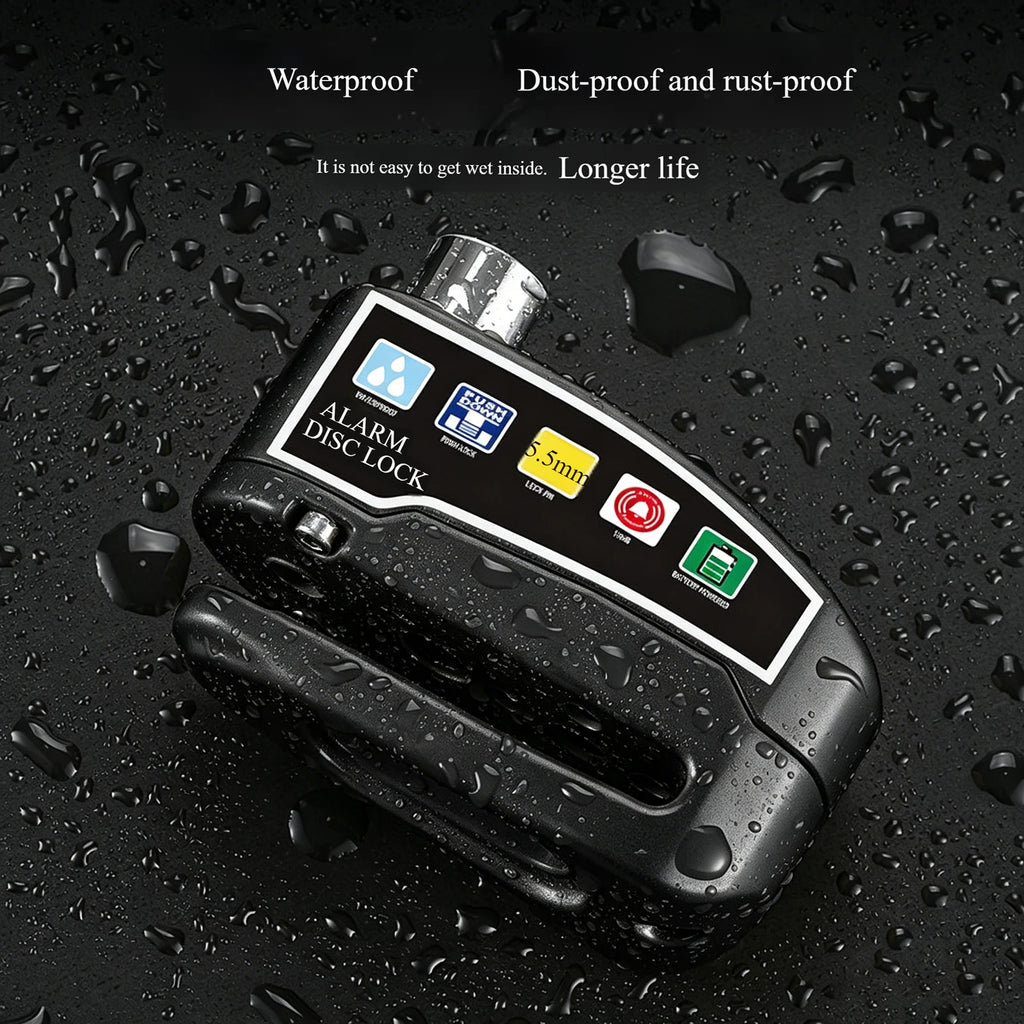 Motorcycle Disc Block Alarm Lock Wheel Brake Key Moto Scooter Bicycle