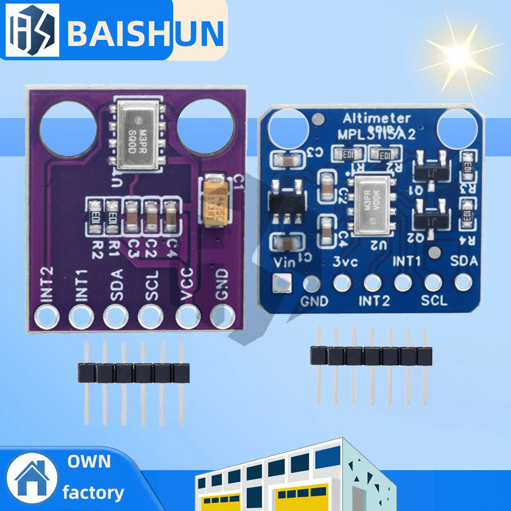 High Precision MPL3115A2 Barometric Pressure Altitude Temperature Sensor Module Compatible with Arduino Zpaxo