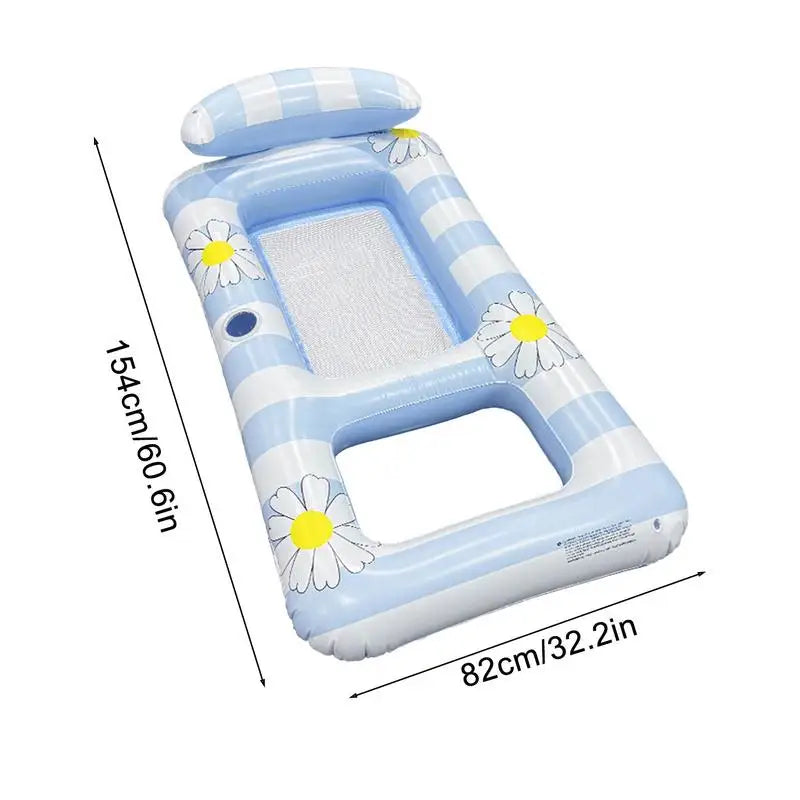 Pool Float Inflatable Floats Adult Pillow Support Portable Bed Zpaxo