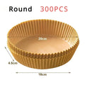 50pcs/set Air Fryer Disposable Paper Parchment Wood Pulp Steamer Cheesecake Air Fryer Accessories Baking Paper For Air Fryer Zpaxo Round-300pcs