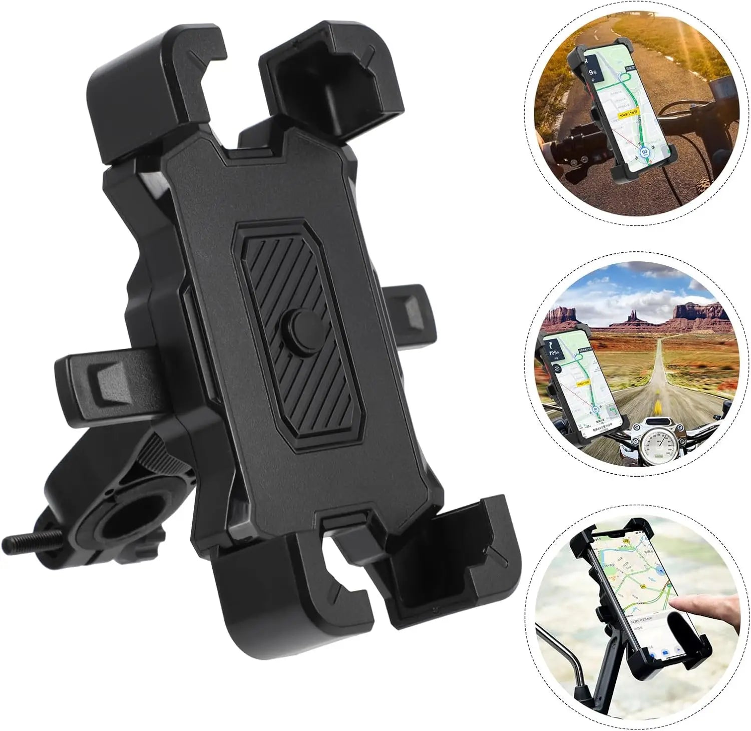 360° Rotatable Bike Phone Mount – Anti-Vibration Holder
