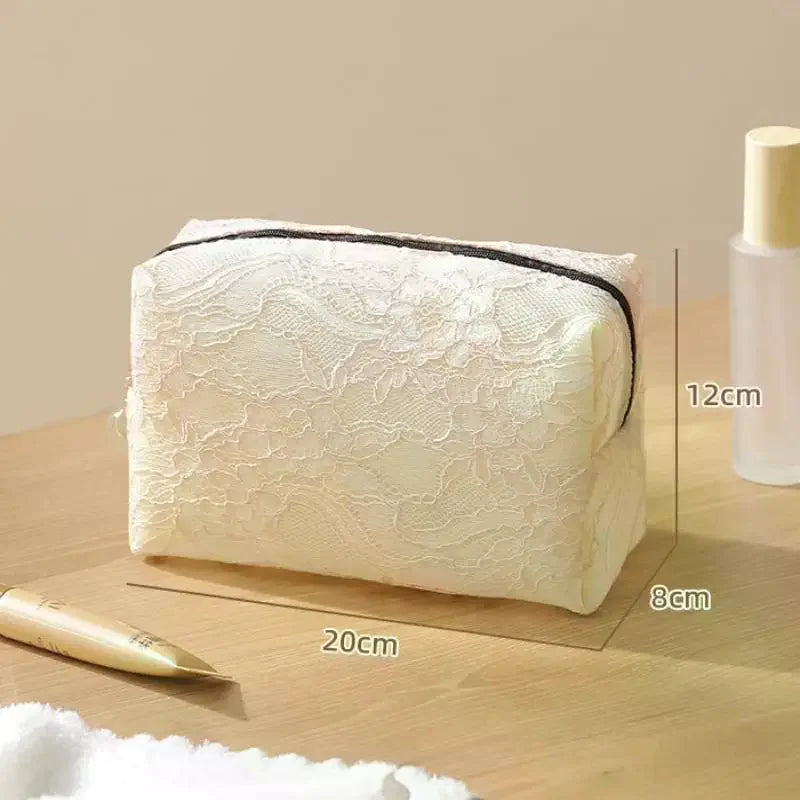 Storage Organizer Floral Lace Makeup Bag Flower Printed Cosmetic Zpaxo