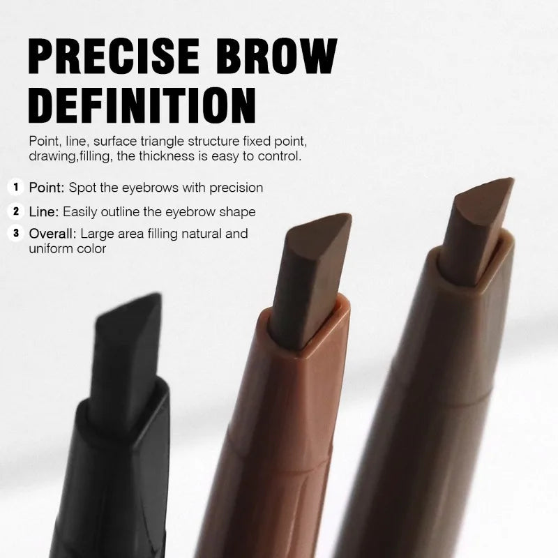 Double Headed Triangle Eyebrow Pencil Natural Long Lasting Smooth No BloomingBlack Brown Eyebrow Pencil Makeup Cosmetics Zpaxo