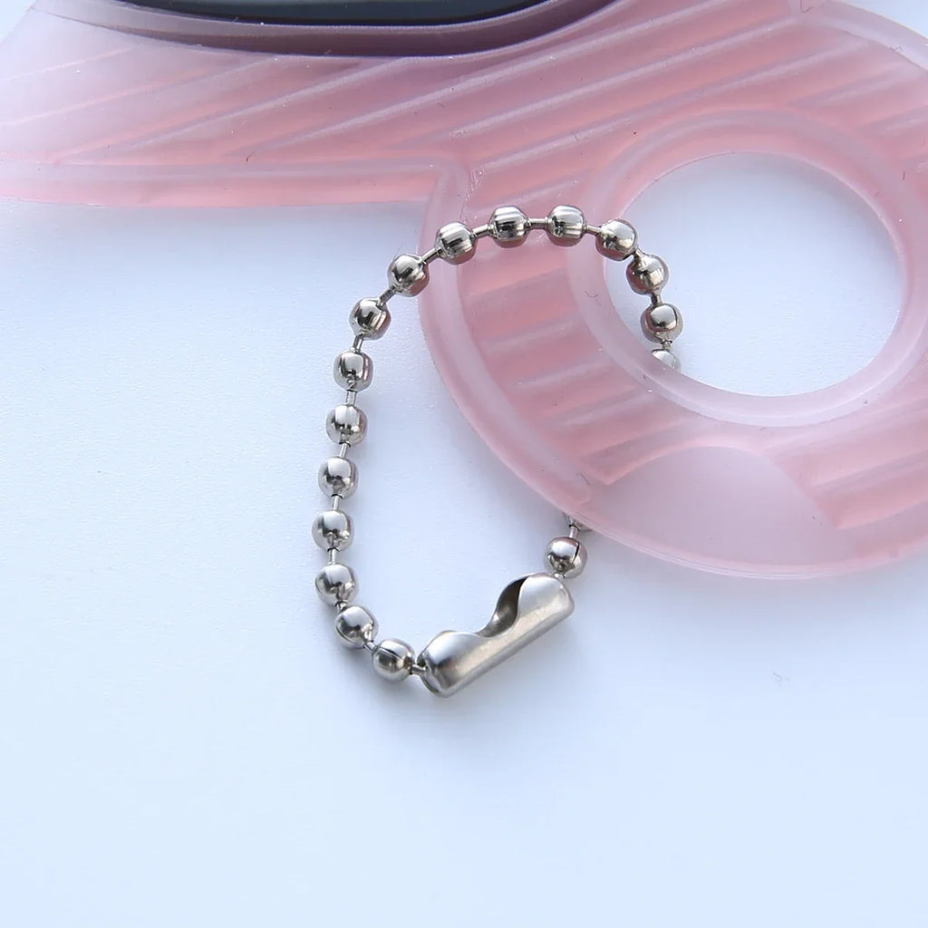 50/100/500pcs Round Ball Bead Chains Length Keychain Tag Bulk Chains with Connector for DIY Pendant Jewelry Bag Accessories Zpaxo