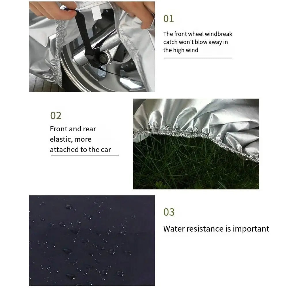 Heavy Duty ATV Cover Waterproof Windproof 4 Wheeler Quad Bike Storage Cover Tear-Resistant Fabric All Weather Protection Zpaxo