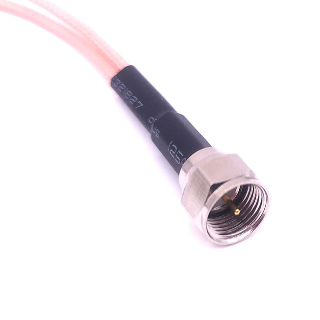 F Male Dual Female Connector Y 3 Way Jack Splitter Flexible RG316