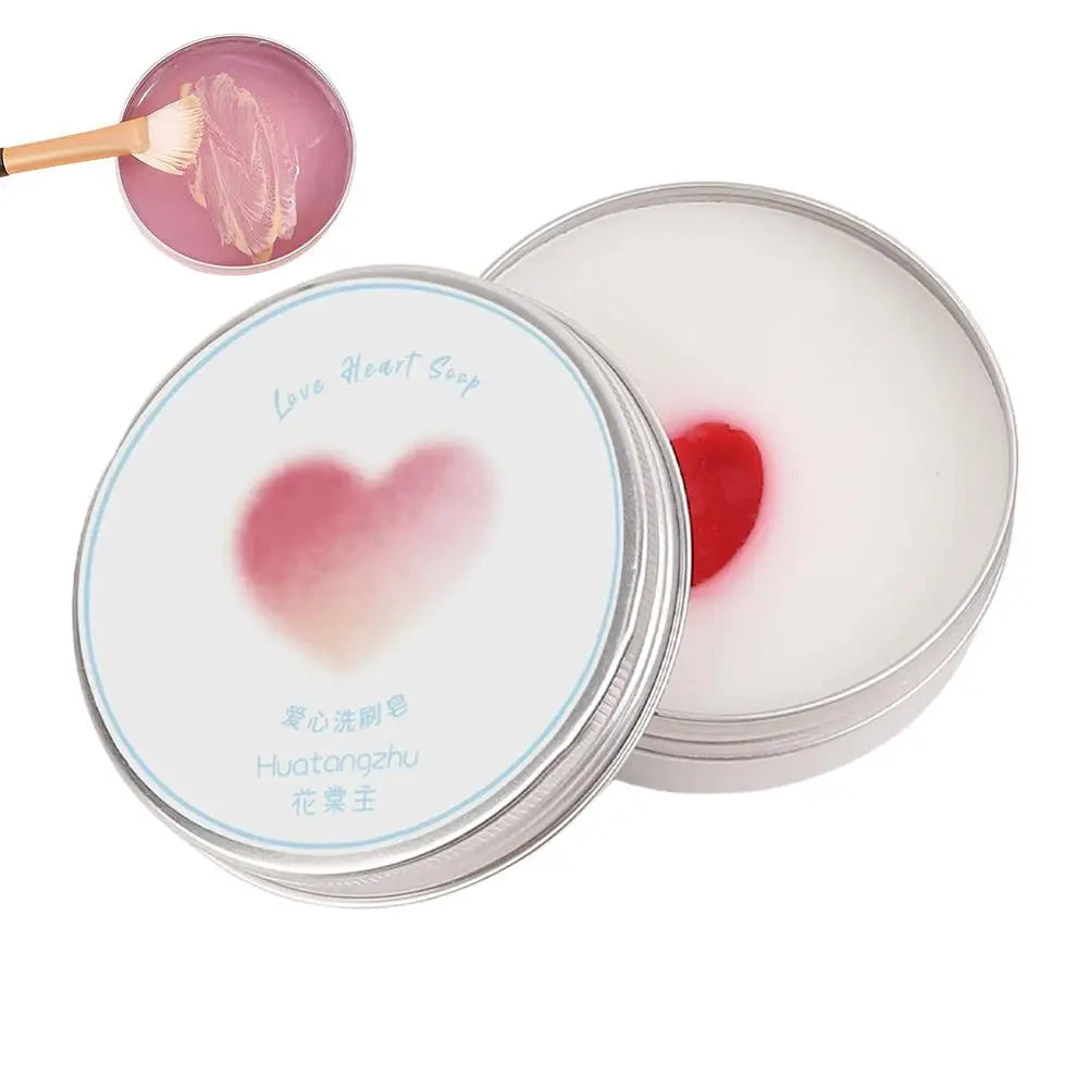 Eelhoe Natural Makeup Brush Cleaner Soap | Portable Travel Size Makeup Brush Cleaner Zpaxo pink soap