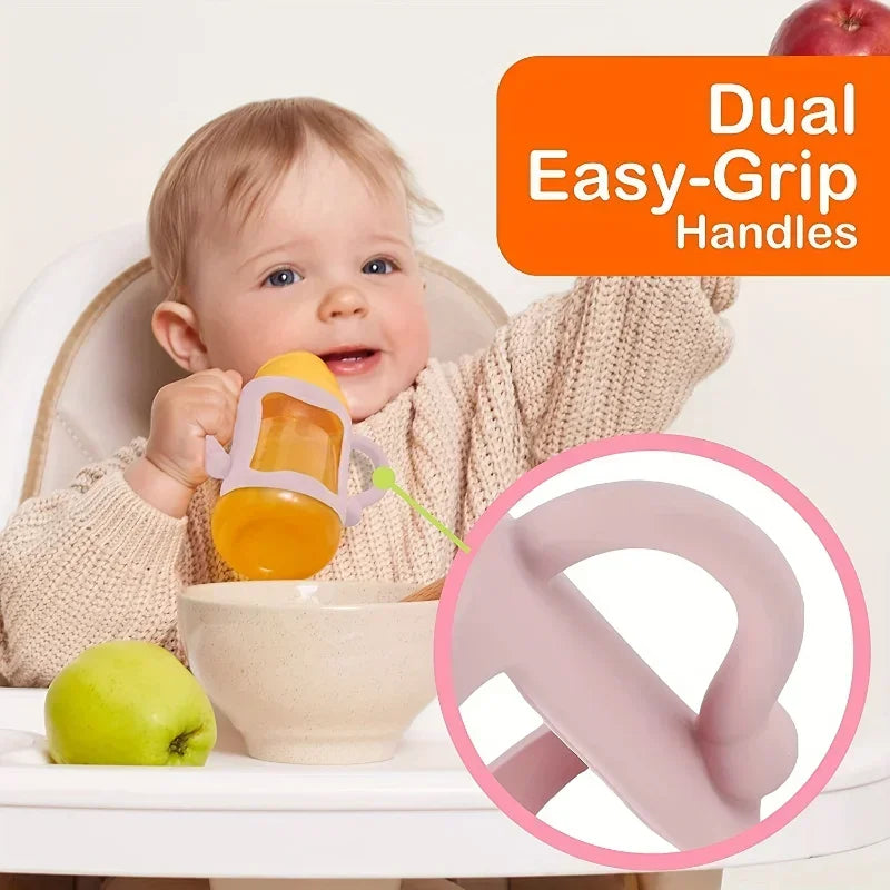 Easy Grip Handle, Can Accommodate Most Bottles - BPA-free Soft Silicone ,Silicone Bottle Handle For Narrow Baby Bottles Zpaxo