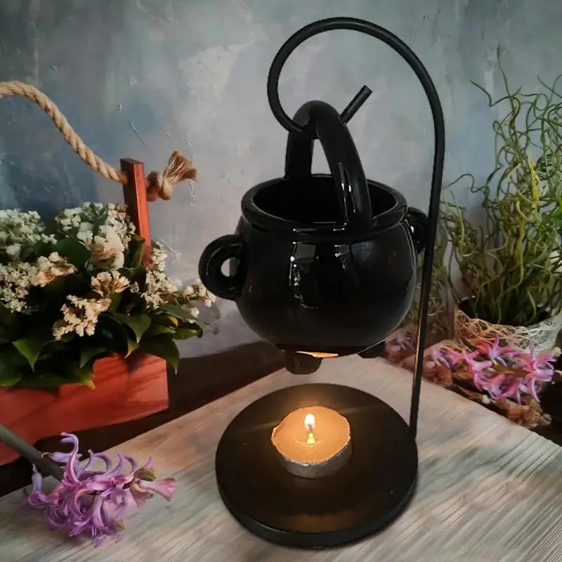 Hanging Cauldron Wax Burner Witch Caldron Pot Candle Holder Witchcraft Supplies Essential Oil Incense Aroma Diffuser Home Decor Zpaxo China Mainland