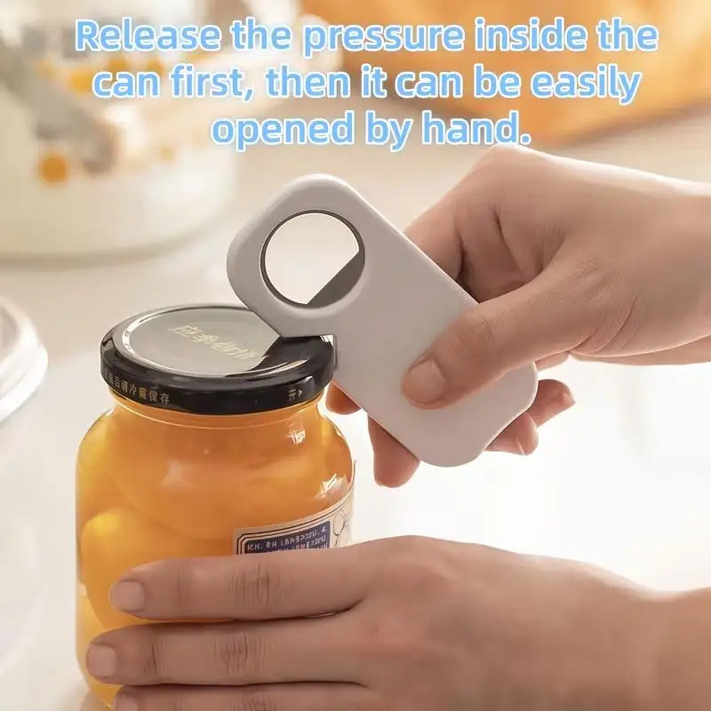 2pcs Stainless Steel 3-in-1 Opener – for Cans, Jars & Bottles, Easy Grip, Durable Kitchen Bar Tool Zpaxo