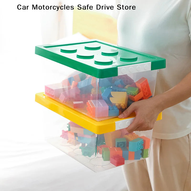 Kids Building Block Storage Box Toy Organizer Stackable Case