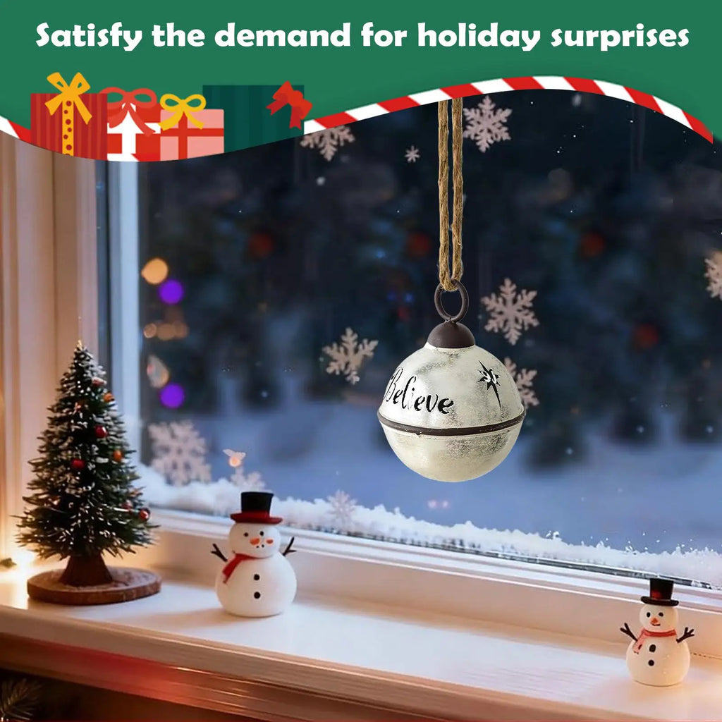 Christmas Tree Decorations Charm Handmade Hangable Rope Jingle Bell