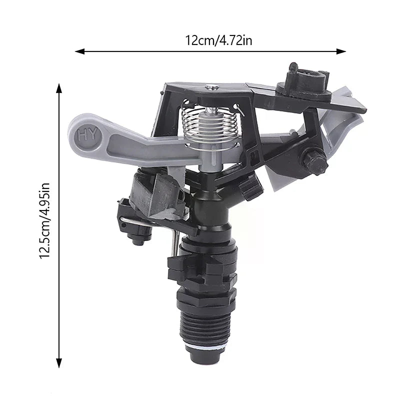 Agriculture Watering Nozzle Lawn Irrigation Watering 360 Degrees Rotary Jet 1/2"Adjustable Rocker Impact Sprinkler Garden Zpaxo