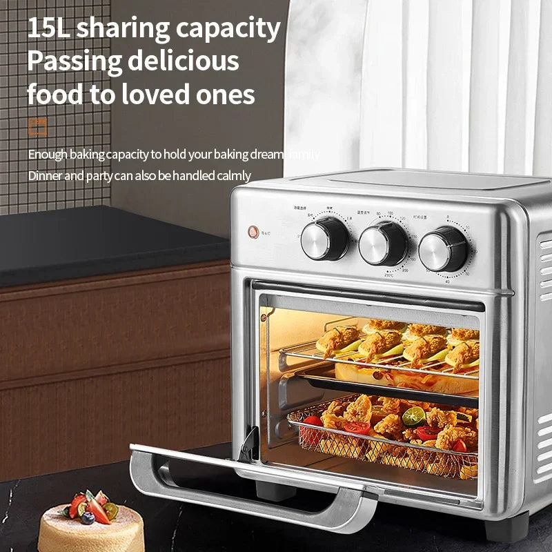Smart air fryer oven 26L 13L Large Capacity Electric Air Fryers Visible Window Household Kitchen Deep Fryer without Oil EU 220V Zpaxo