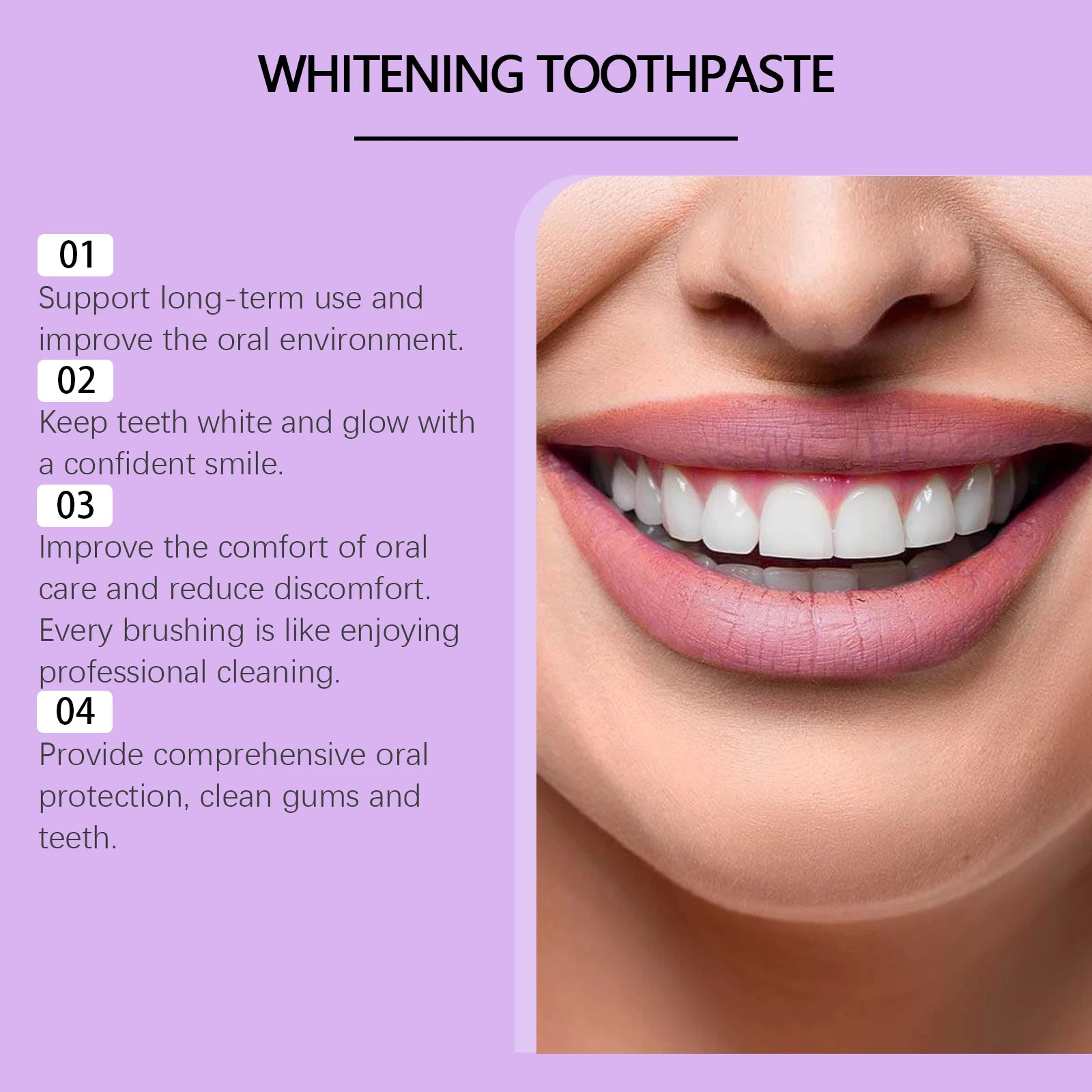 Purple Hydroxyapatite Whitening Toothpaste Removal Plaque Stain Dental Bleaching Cleaning Oral Hygiene Fresh Breath Toothpaste Zpaxo