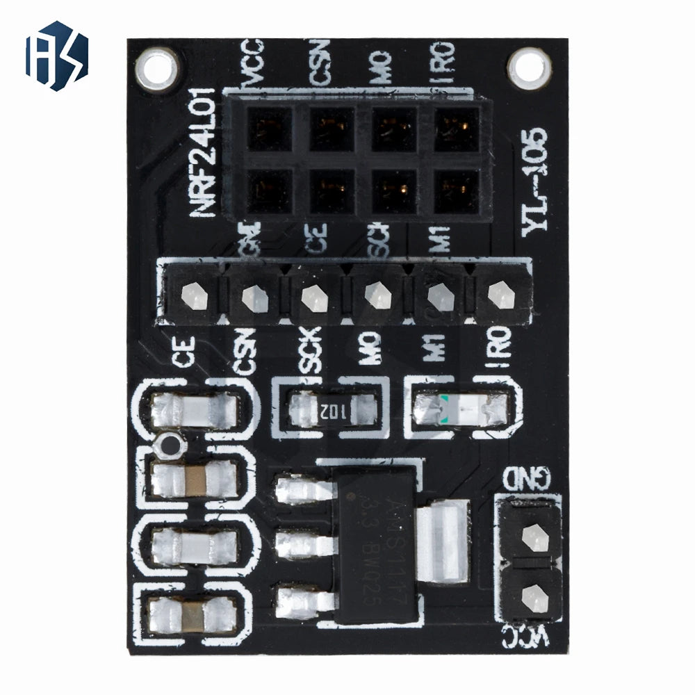 8Pin NRF24L01 Socket-Type Adapter Board 1PCS - Wireless Transceiver Module Carrier | For 51 MCU Projects Zpaxo