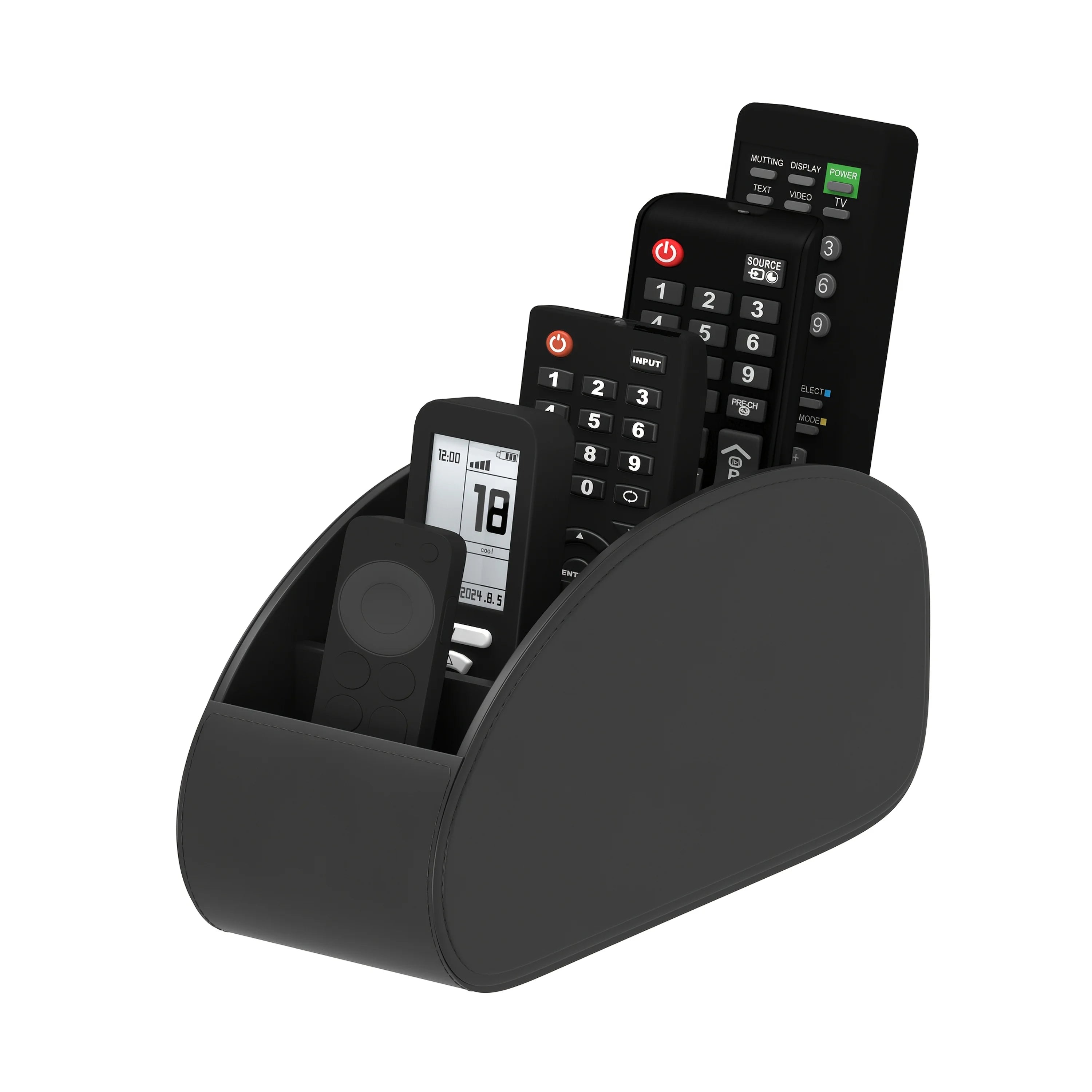 Remote Control Holder 5-Compartment Storage Box Organizer TV Pens Zpaxo