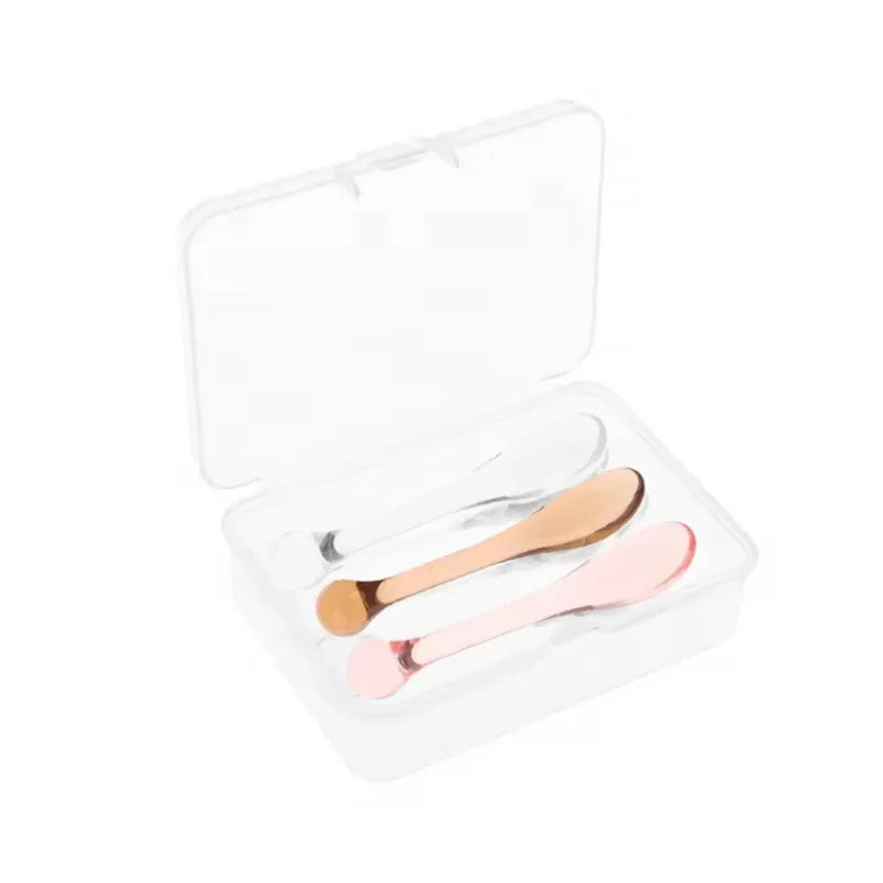 1 Acrylic Cosmetic Spatulas Scoop Face Cream Mask Spoon Eye Massage Zpaxo 3Pc Mix With Box
