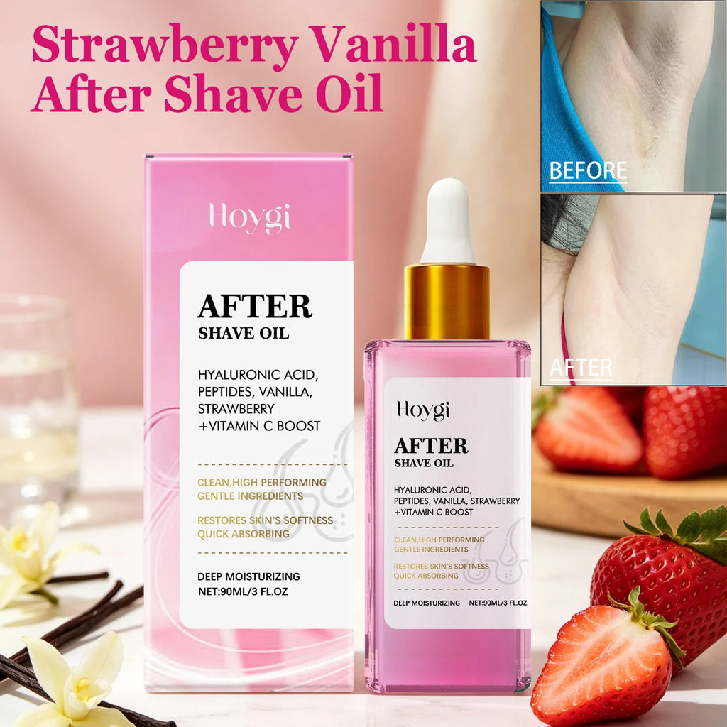 Hoygi Strawberry Vanilla After Shave Oil – Prevent Ingrown Hairs After Shave Oil Zpaxo