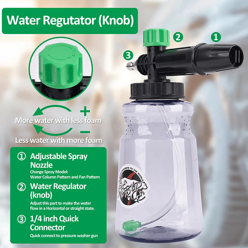 Snow Foam Cannon Lance – 1/4" Quick Connect Pressure Washer