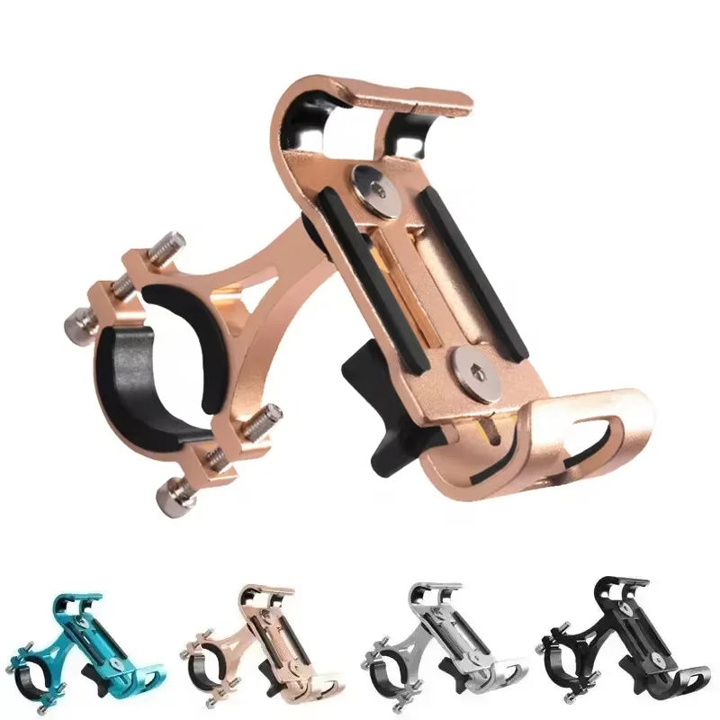 Bike Phone Holder Anti-Slip Shockproof Grip Metal Handlebar Mount Support For Bike Scooter Cycling Bicycle Handlebar Mount Kit Zpaxo